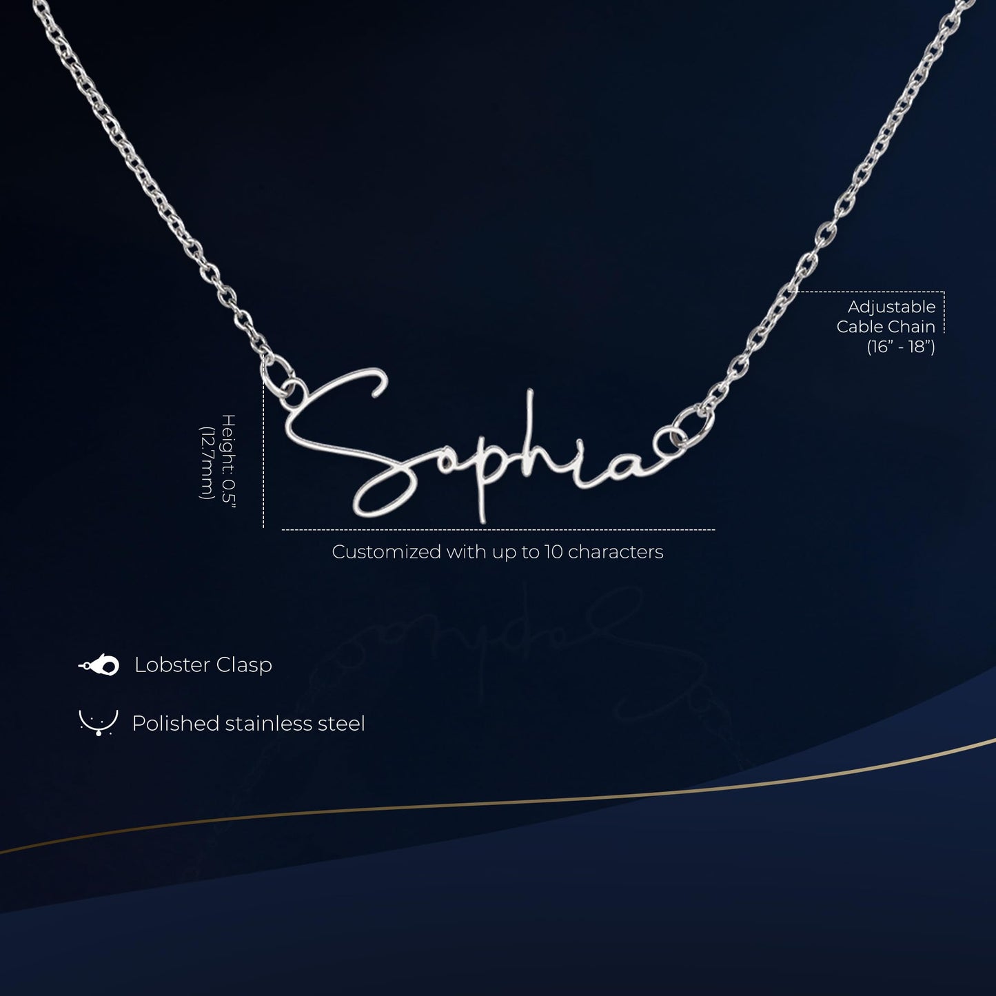 Custom Signature Name Necklace Elegant Gifts