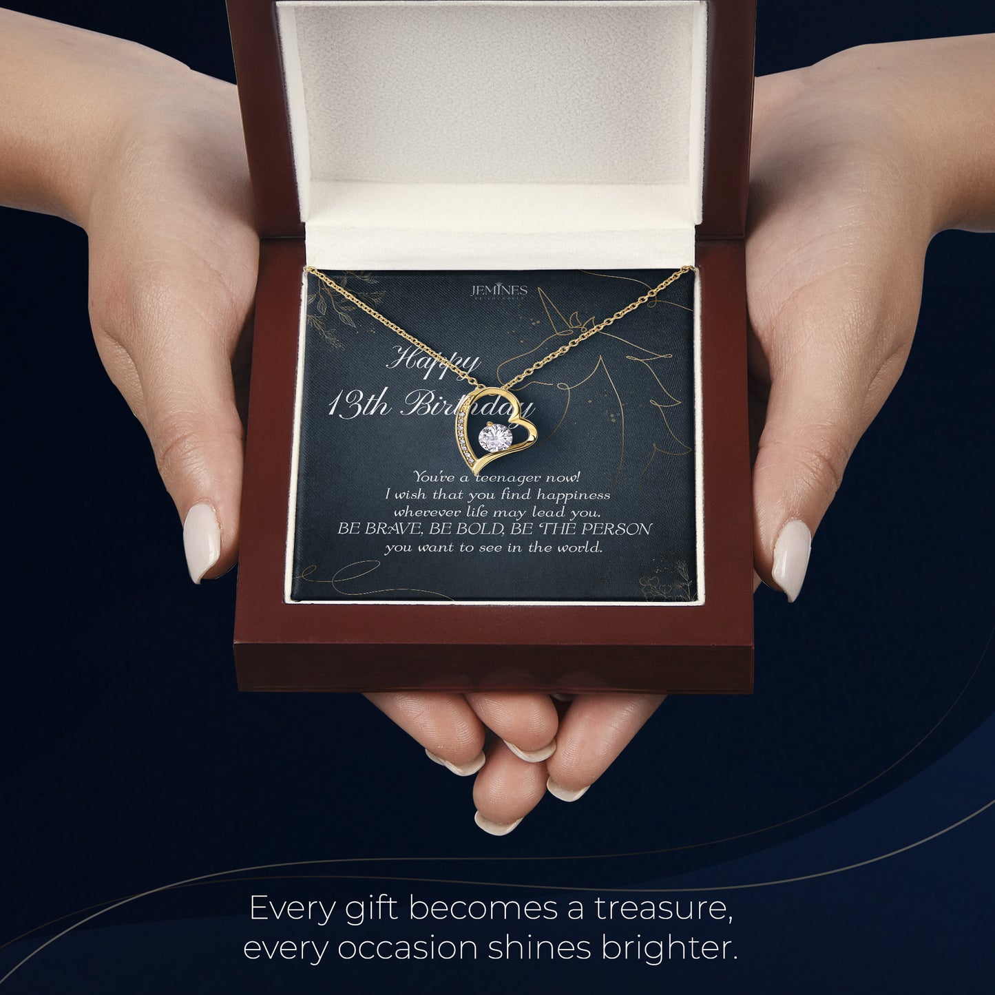 13th Birthday Forever Love Gold Necklace