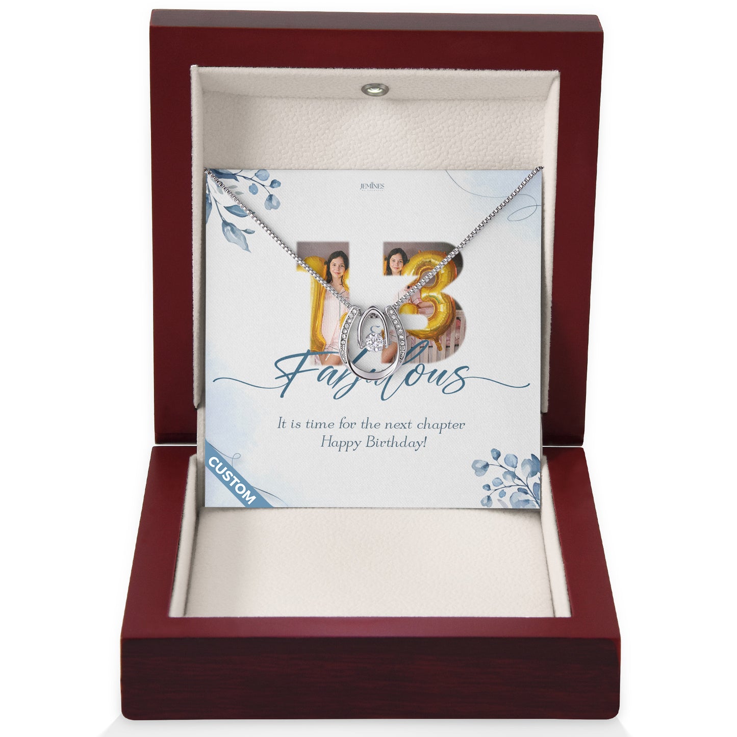 13th Birthday Lucky In Love Necklace Custom Gifts
