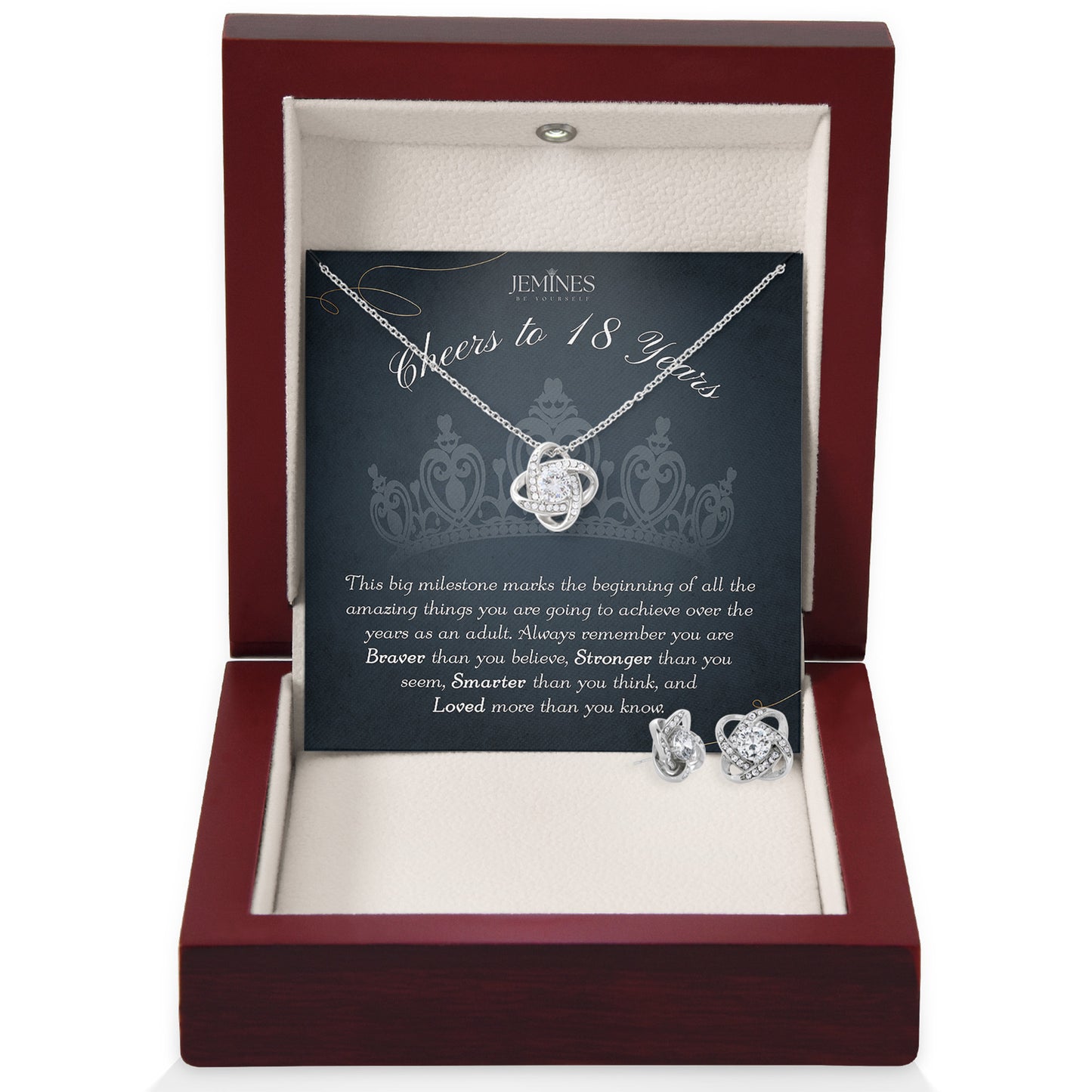 18th Birthday Love Knot Set Necklace Gifts