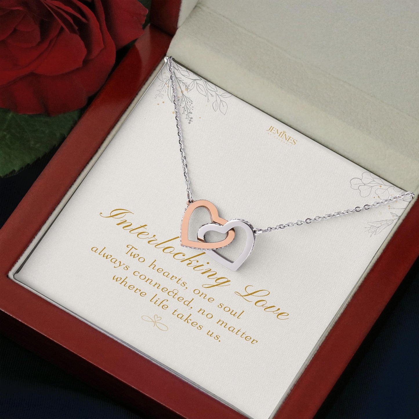 Interlocking Heart Necklace Elegant Gifts