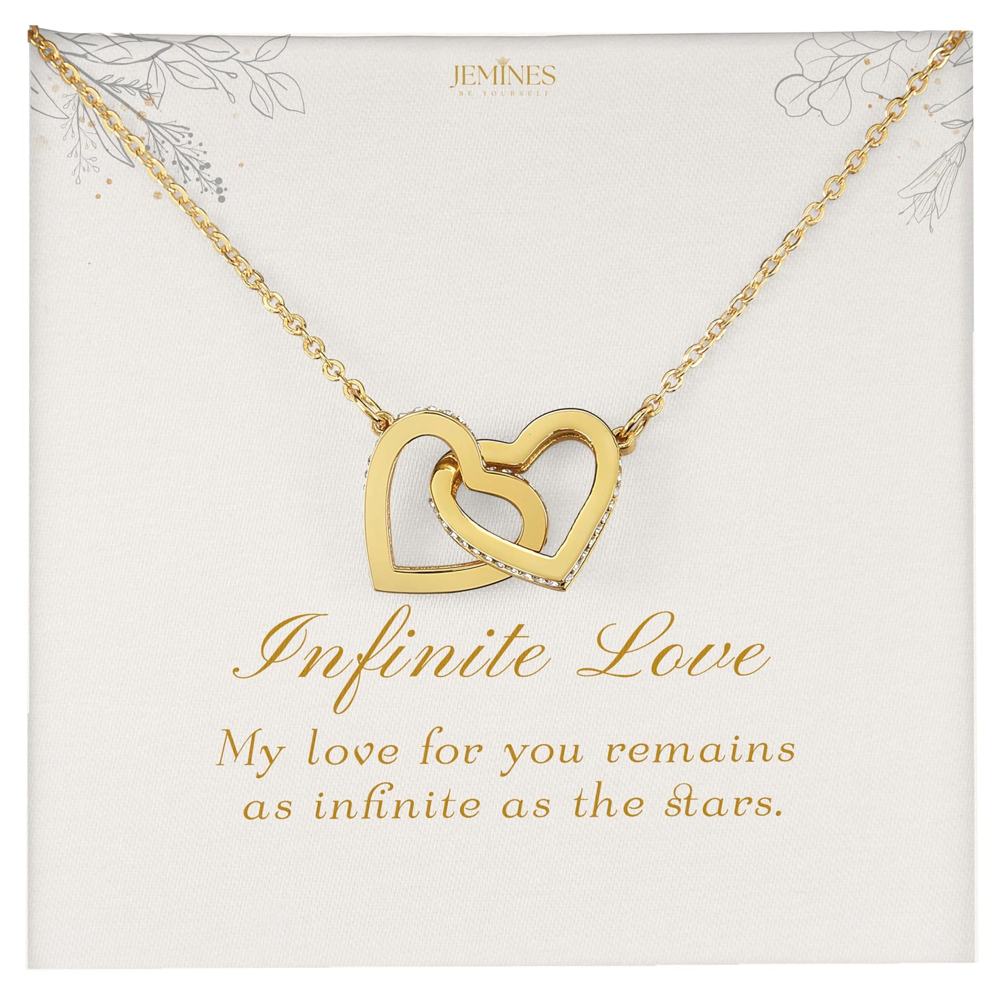 Interlocking Heart Gold Necklace Elegant Gifts