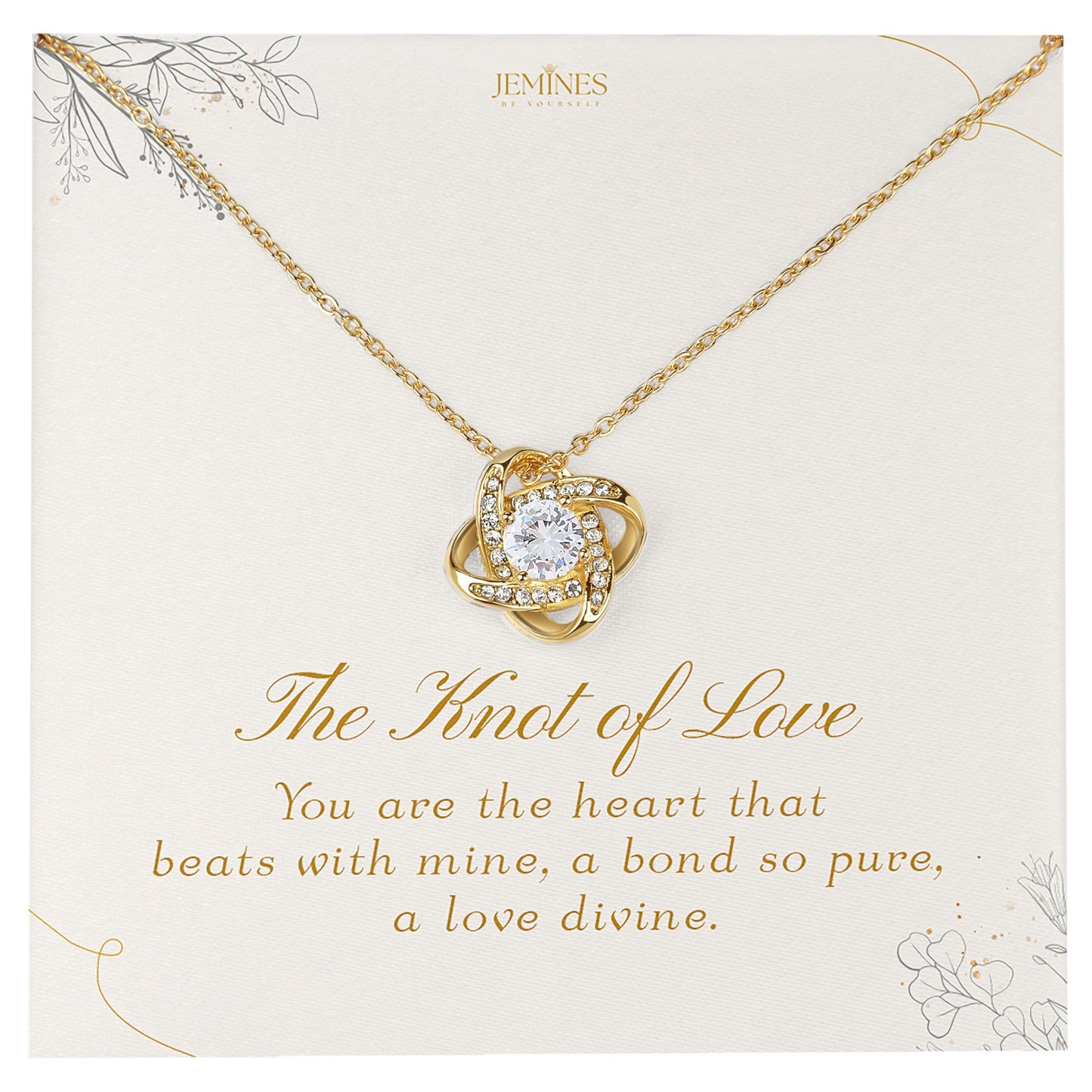 Love Knot Gold Necklace Elegant Gifts