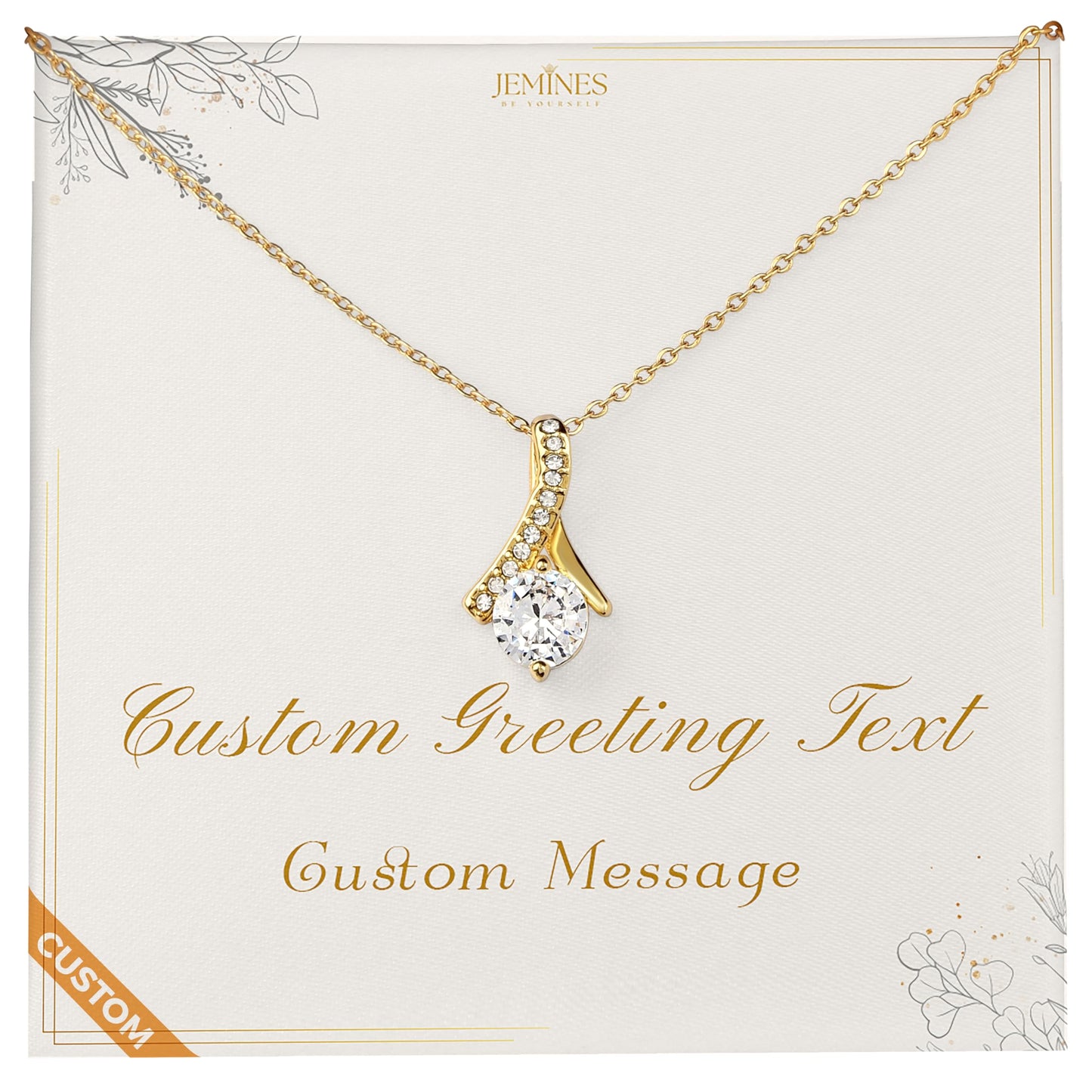 Necklace with Personalized Message Card