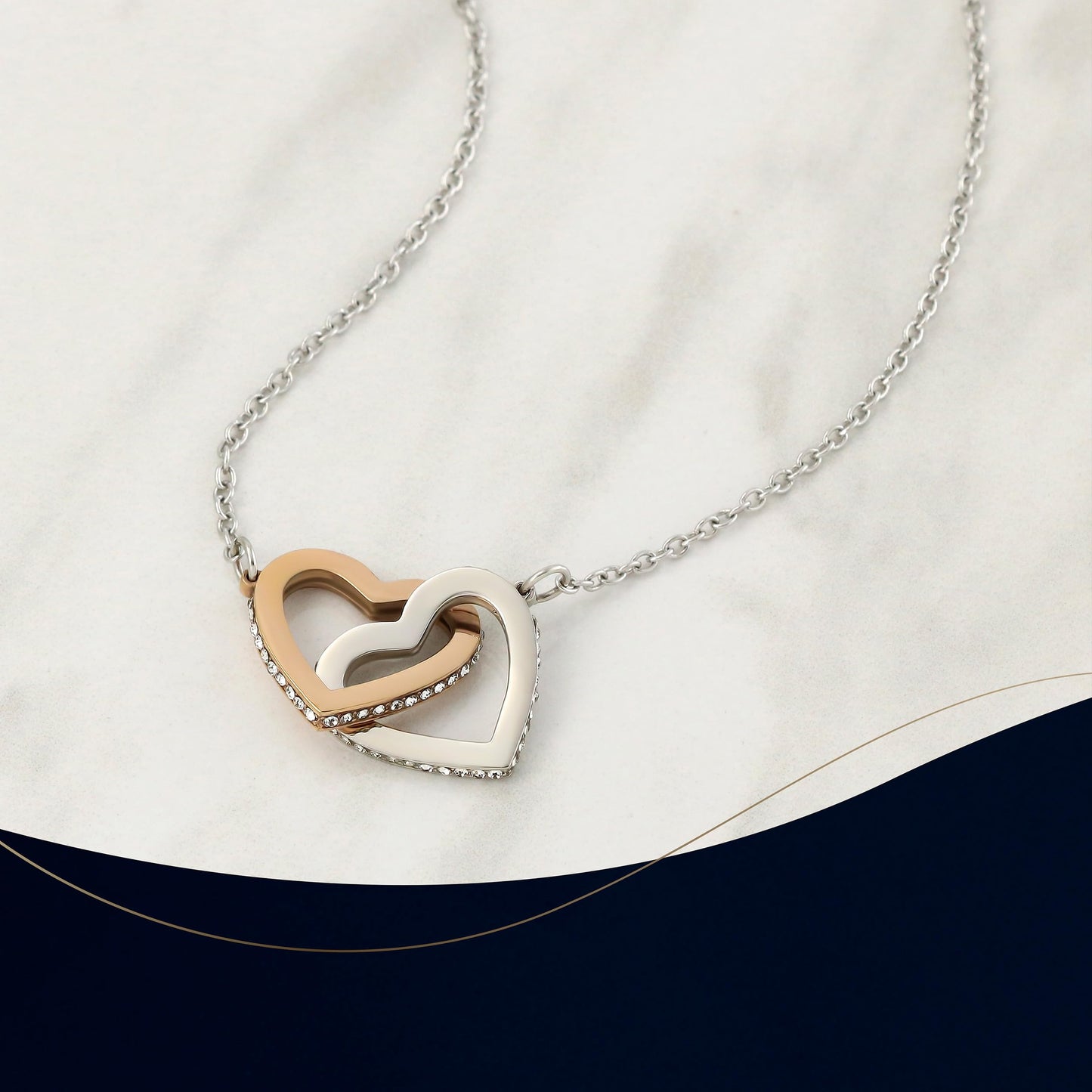 Interlocking Heart Necklace Elegant Gifts