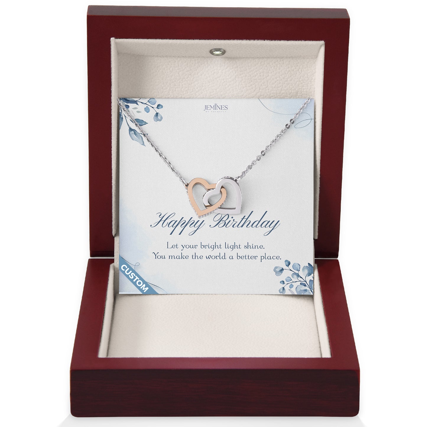 Birthday Interlocking Necklace Custom Gifts