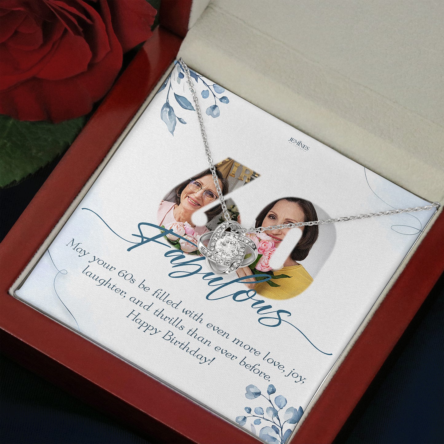 Birthday Love Knot Necklace Custom Gifts