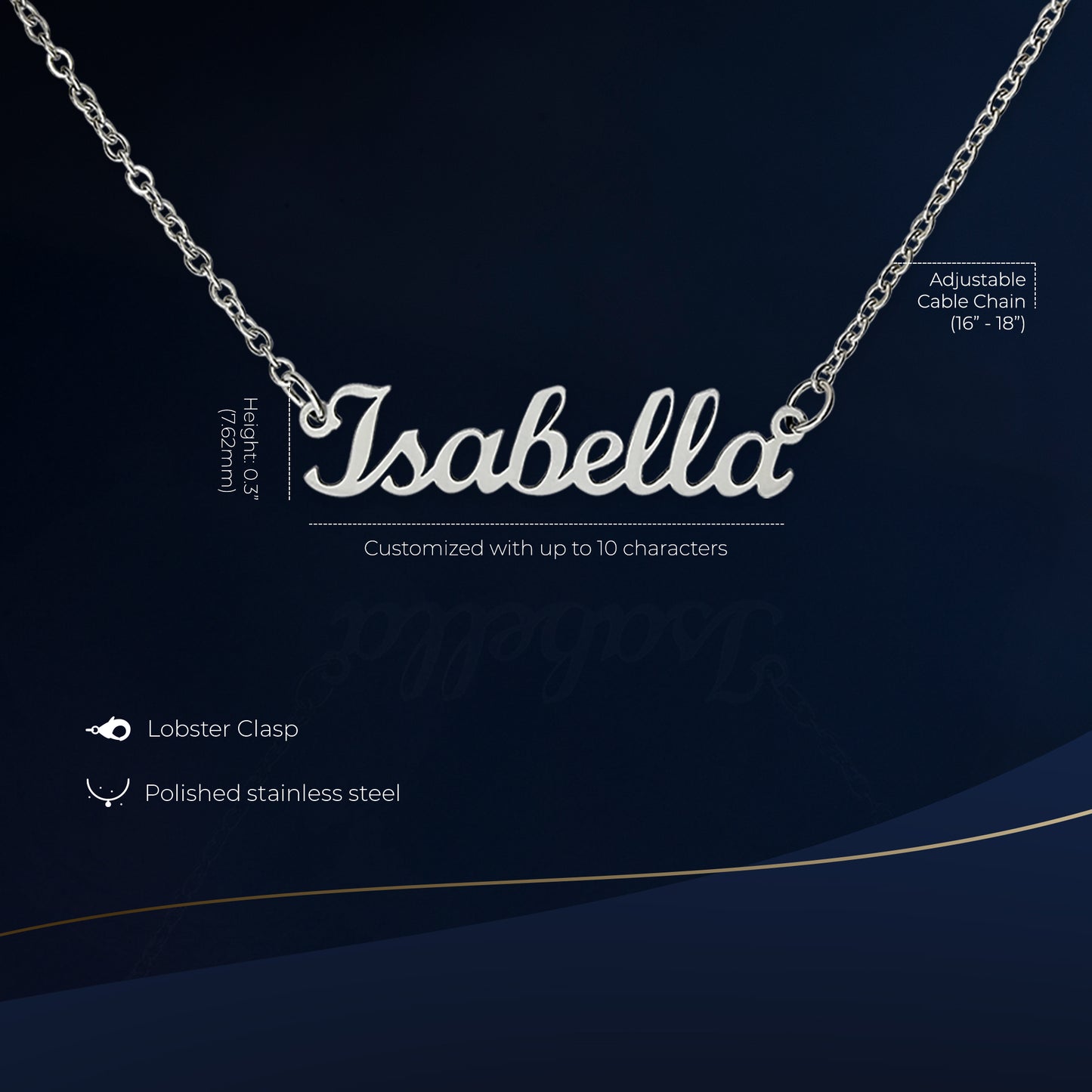 30th Birthday Name Necklace Custom Gifts