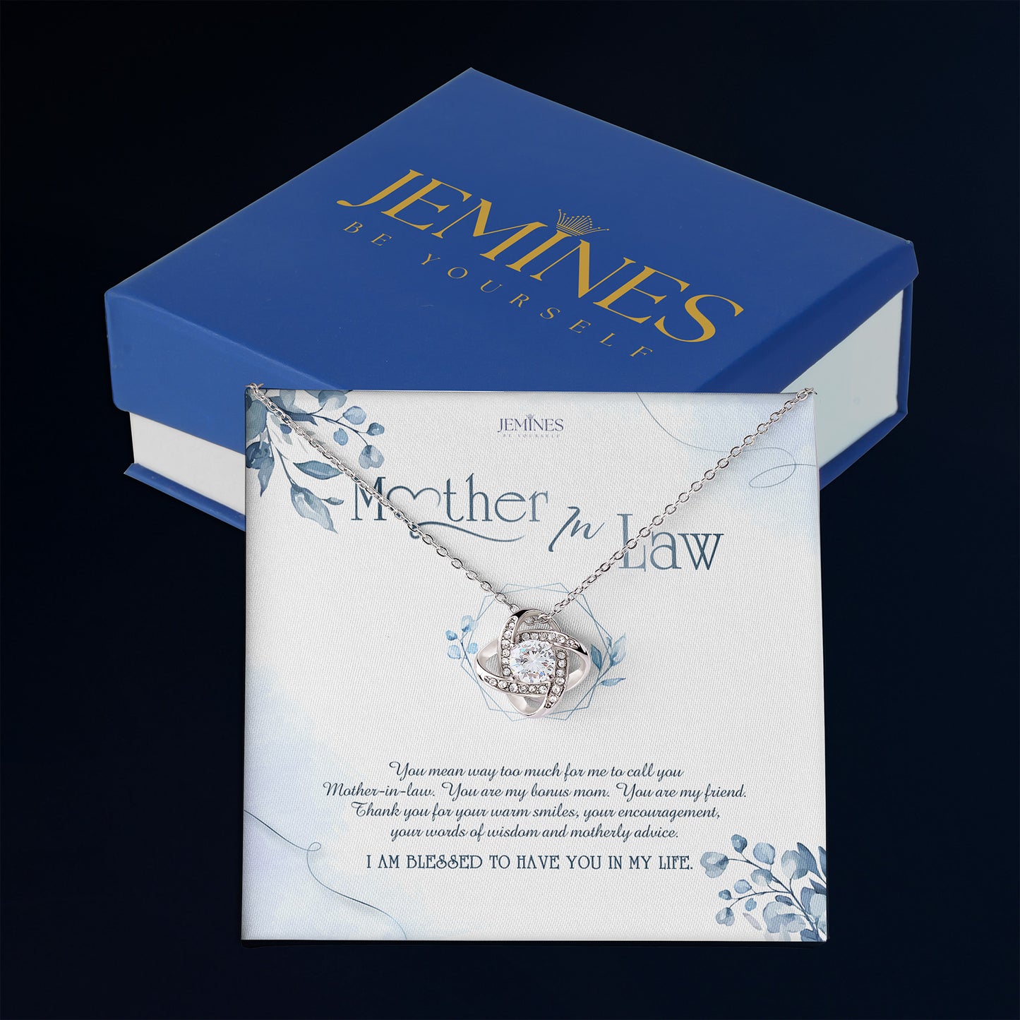 Mother-In-Law Love Knot Necklace Elegant Gifts