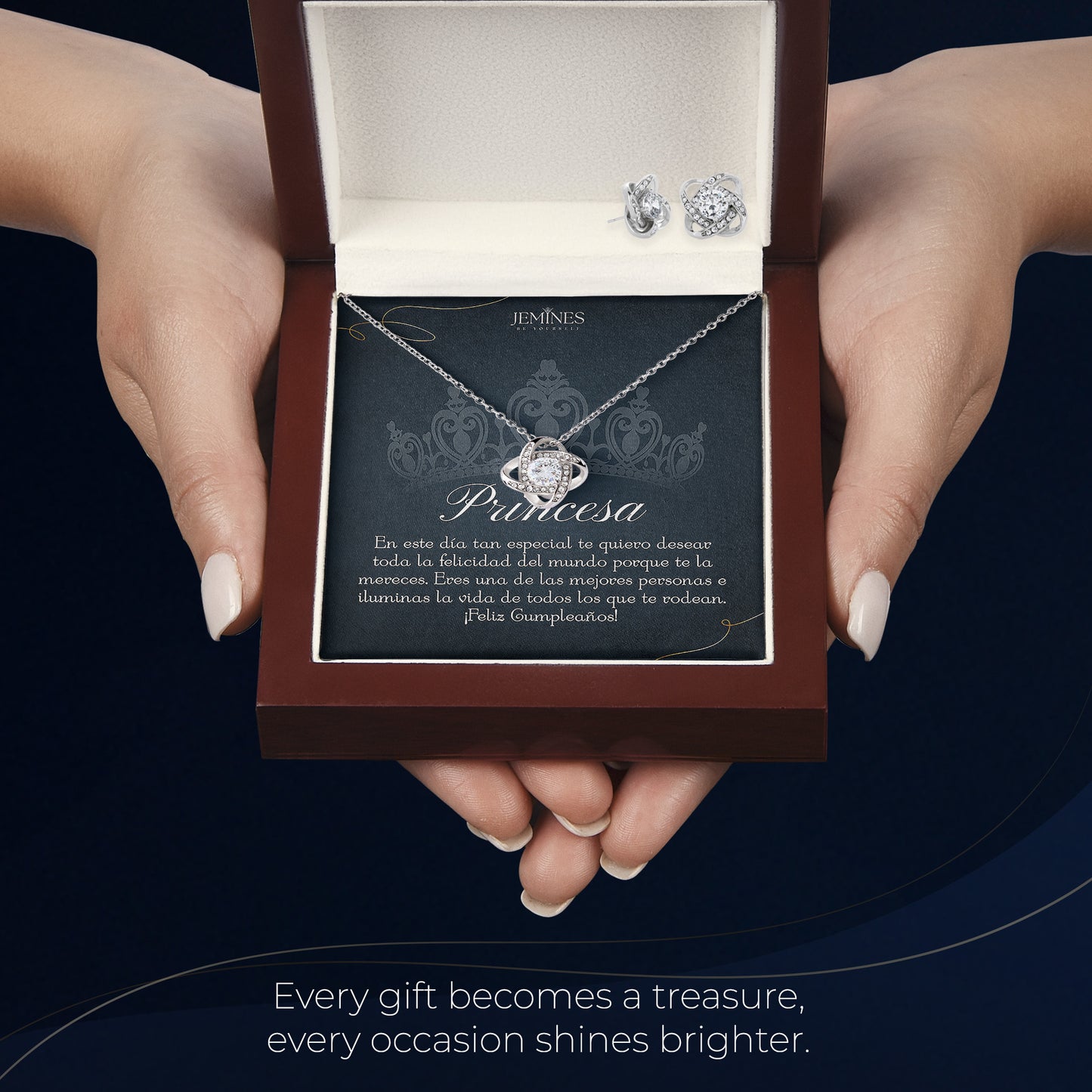 Princesa Love Knot Set Necklace Elegant Gifts