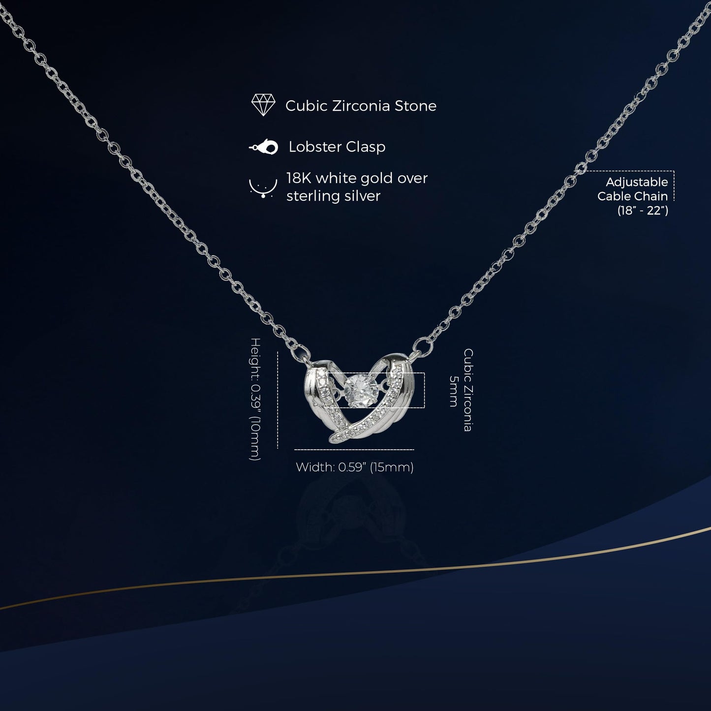 Wings Love Necklace Elegant Gifts
