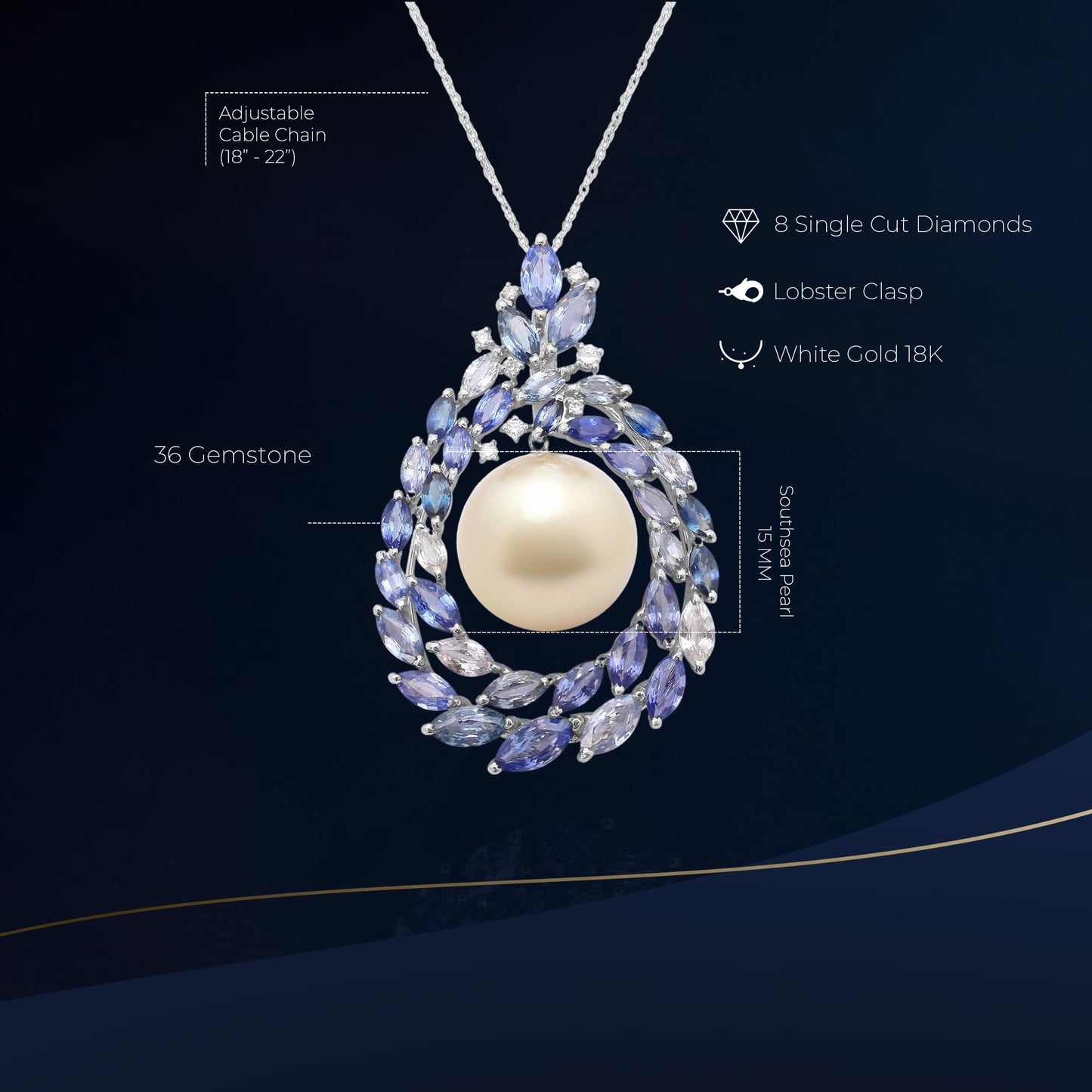 South Sea Pearl Necklace Elegant Gifts