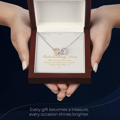 Interlocking Heart Necklace Elegant Gifts