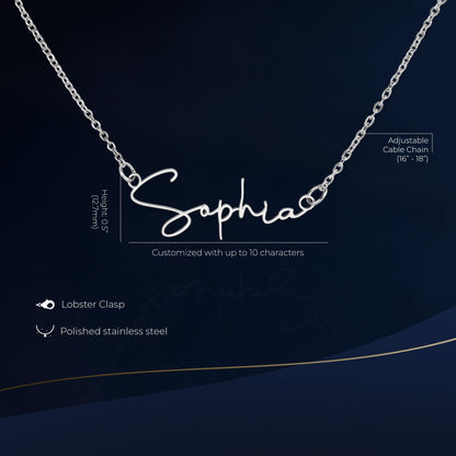Custom Signature Name Necklace Elegant Gifts