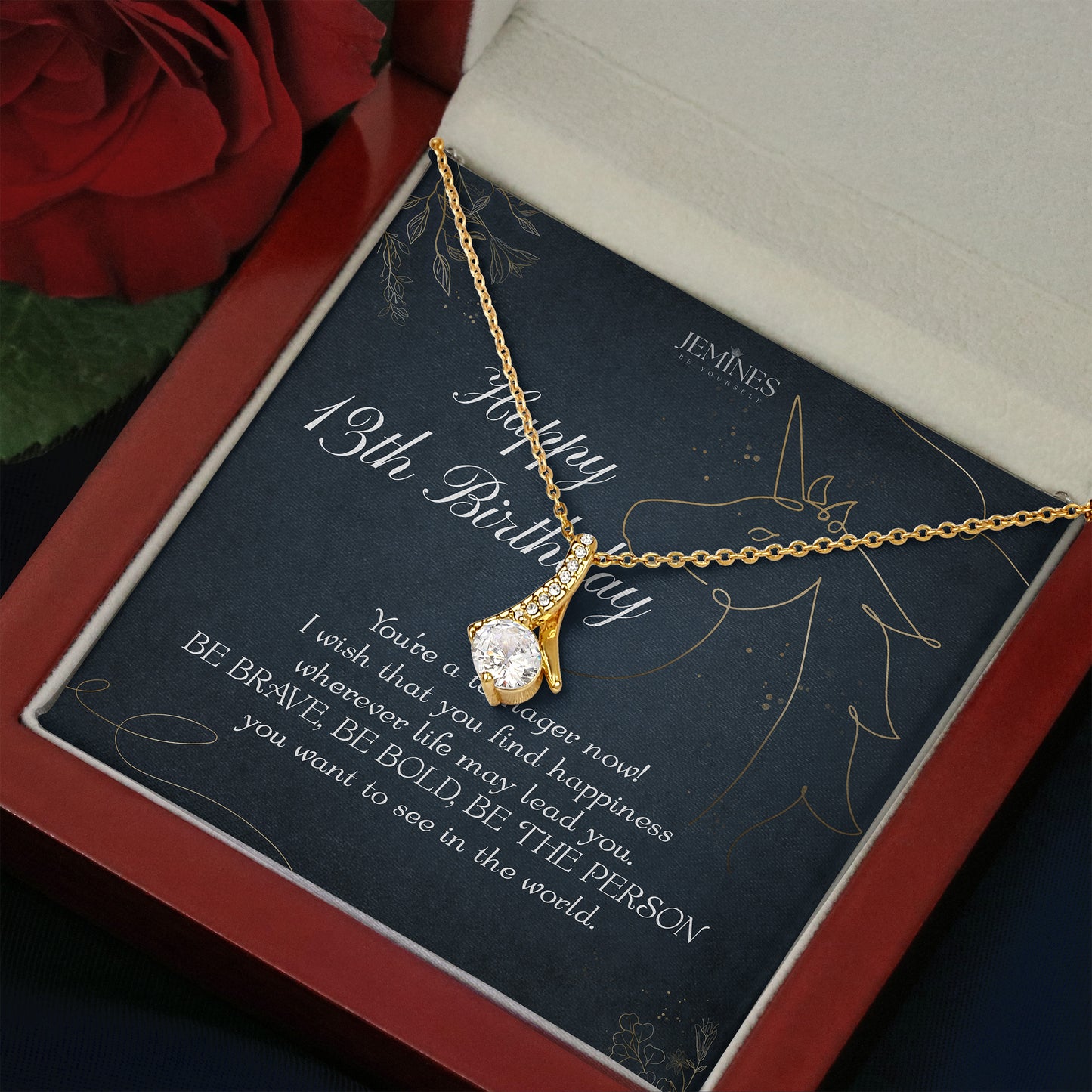 13th Birthday Alluring Beauty Gold Necklace