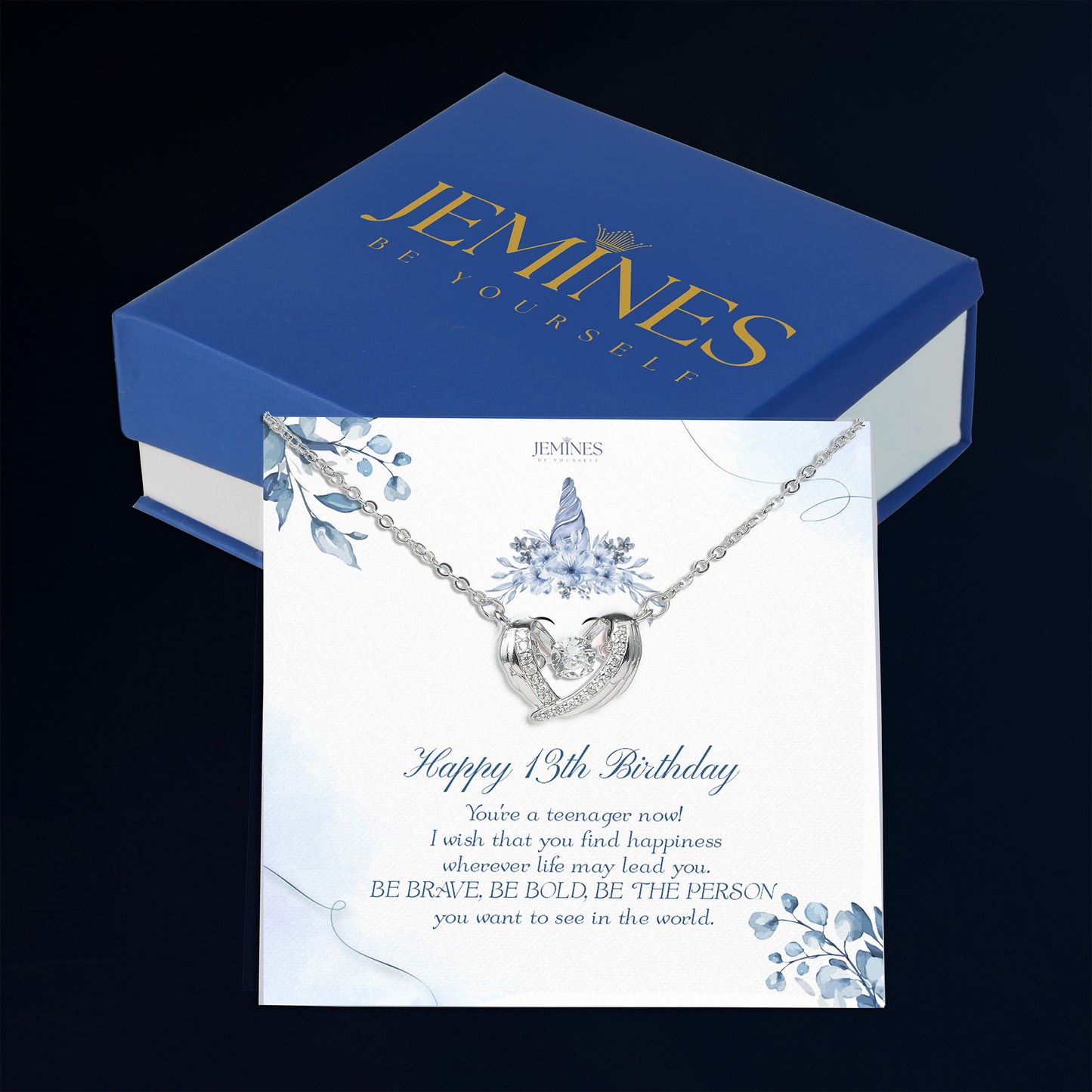 13th Birthday Wings Love Necklace Elegant Gifts