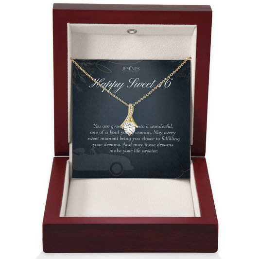 16th Birthday Alluring Beauty Gold Necklace