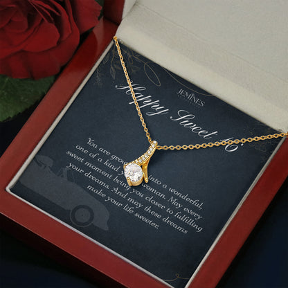 16th Birthday Alluring Beauty Gold Necklace