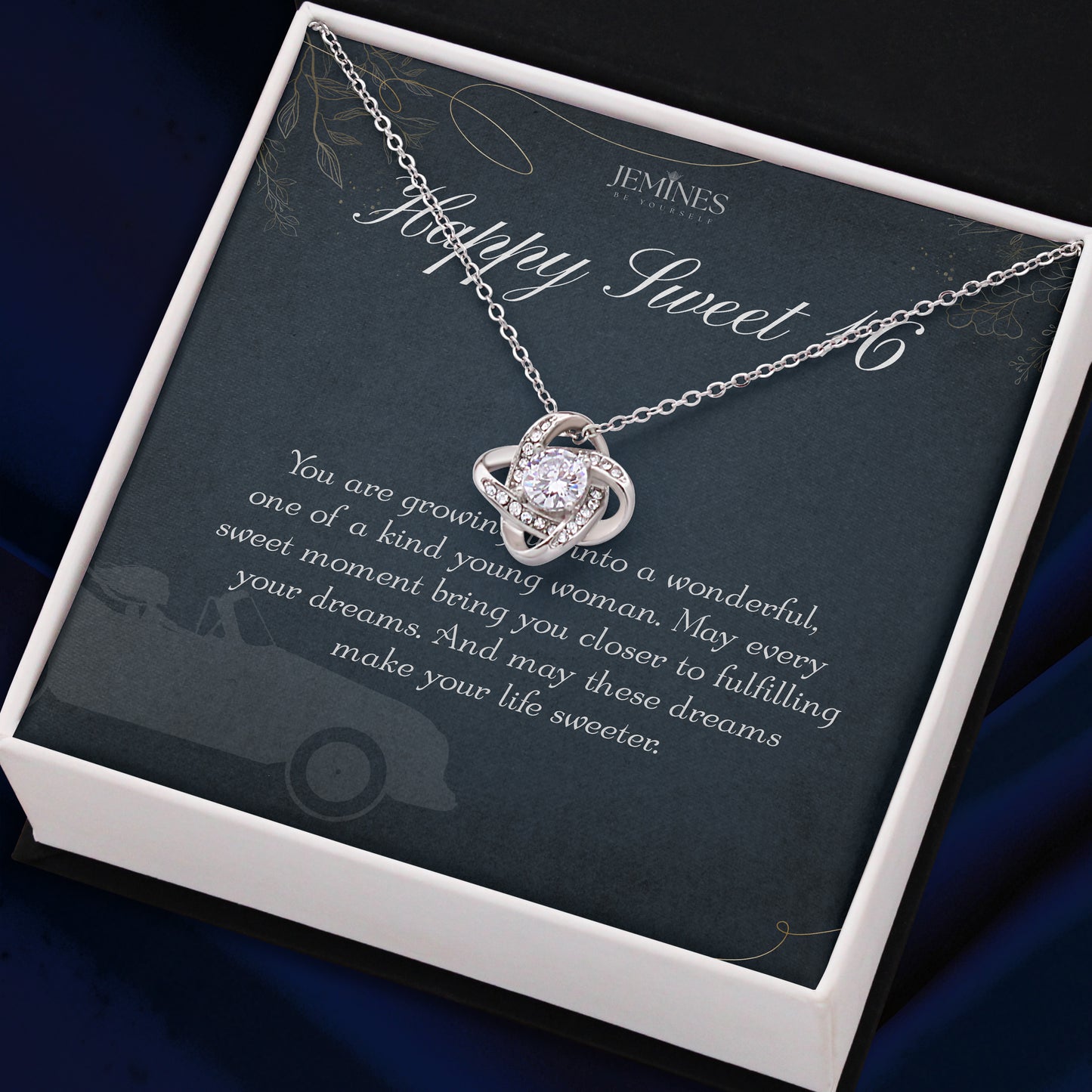 16th Birthday Love Knot Necklace Elegant Gifts