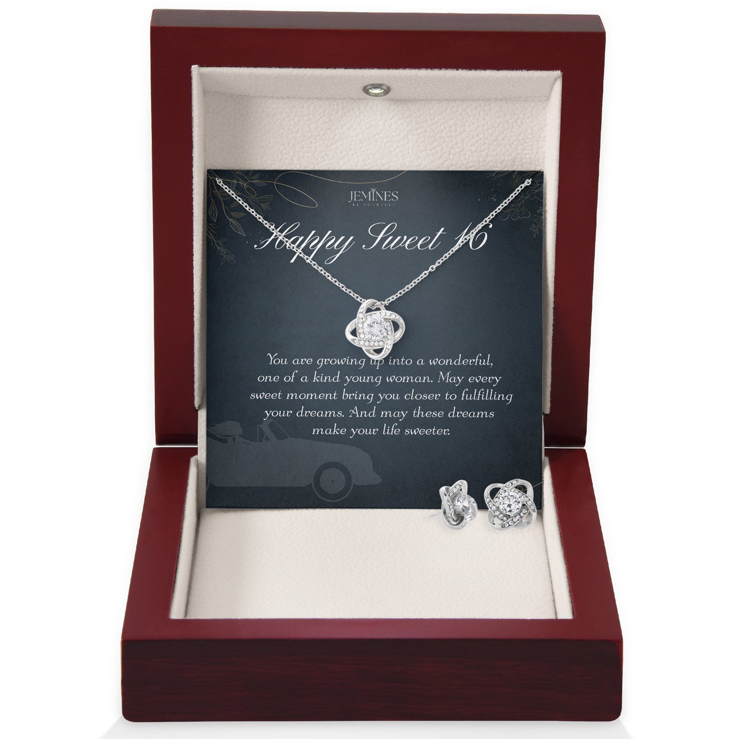 16th Birthday Love Knot Set Necklace Gifts