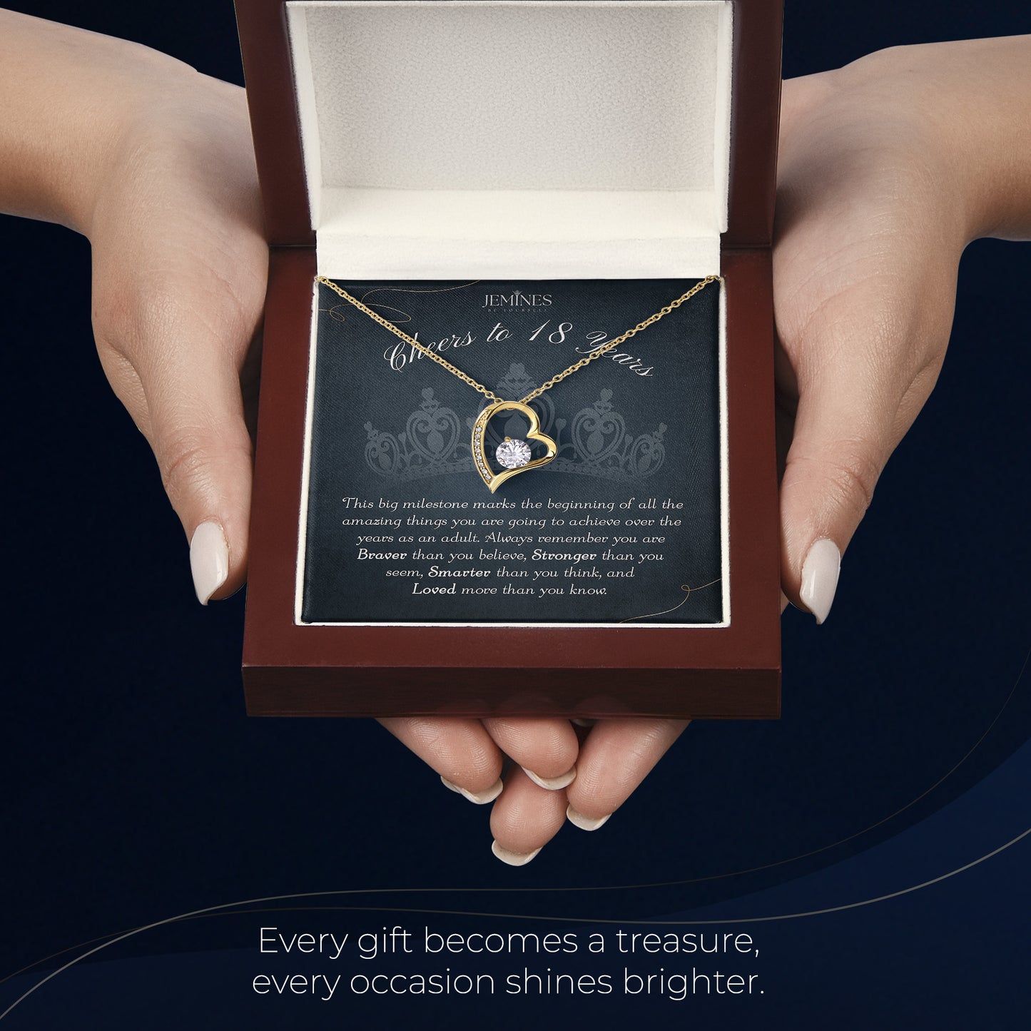 18th Birthday Forever Love Gold Necklace