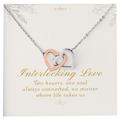 Interlocking Heart Necklace Elegant Gifts