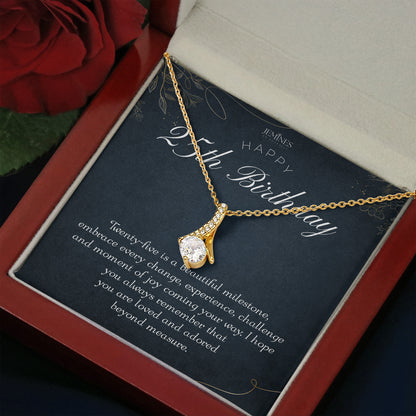 25th Birthday Alluring Beauty Gold Necklace