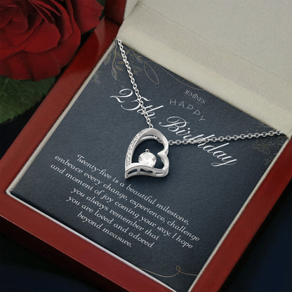 25th Birthday Forever Love Necklace Gifts