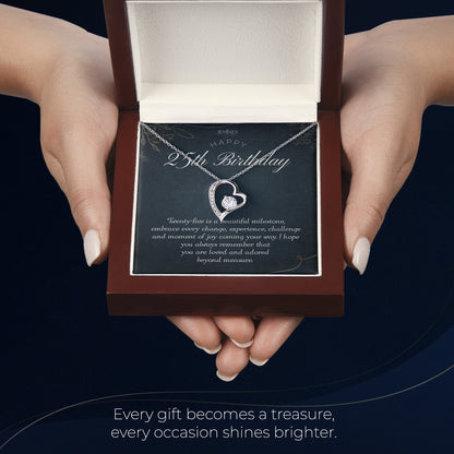 25th Birthday Forever Love Necklace Gifts