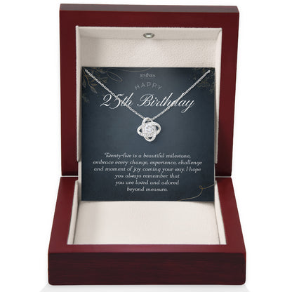 25th Birthday Love Knot Necklace Gifts