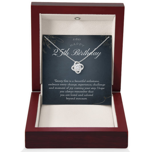 25th Birthday Love Knot Necklace Gifts
