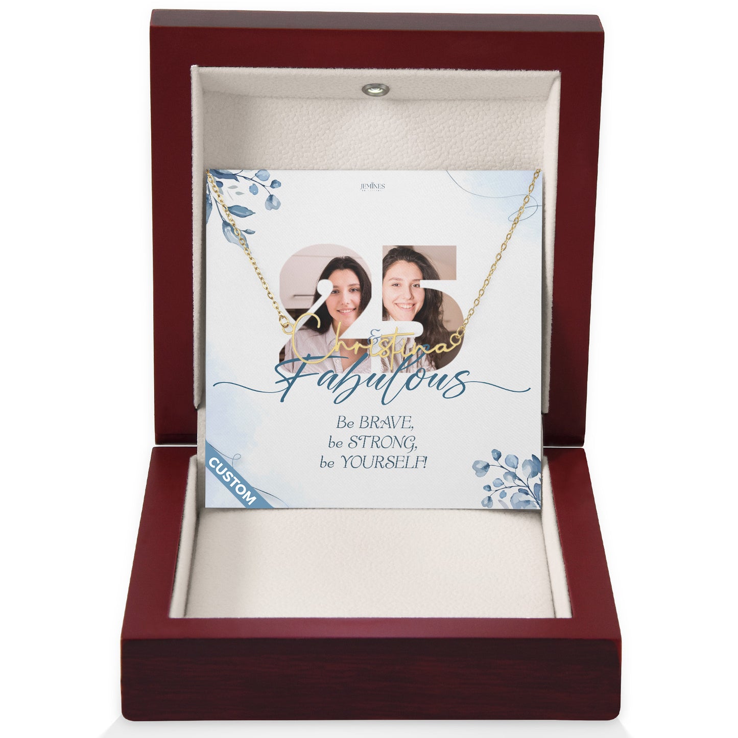 25th Birthday Signature Name Necklace
