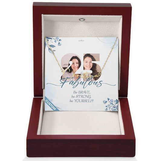 25th Birthday Signature Name Necklace