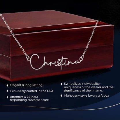Custom Signature Name Necklace Elegant Gifts