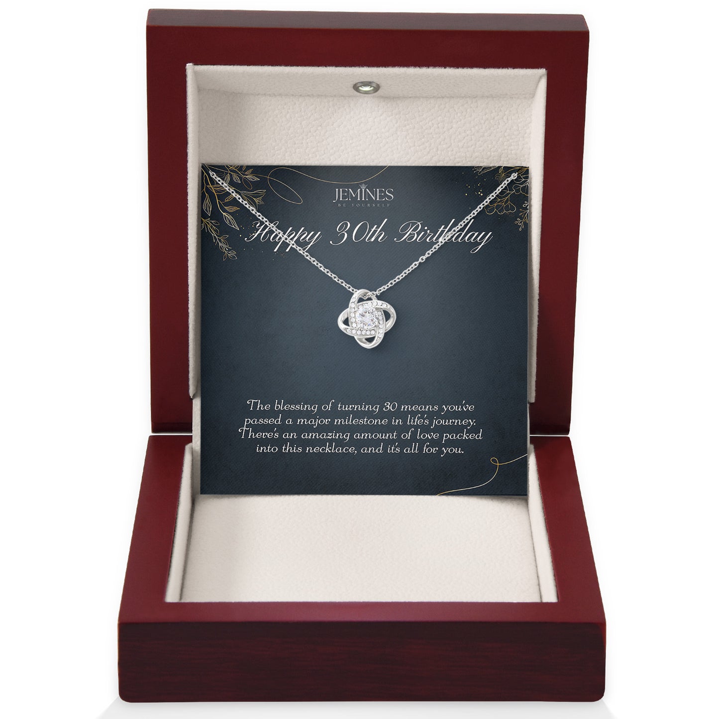 30th Birthday Love Knot Necklace Gifts