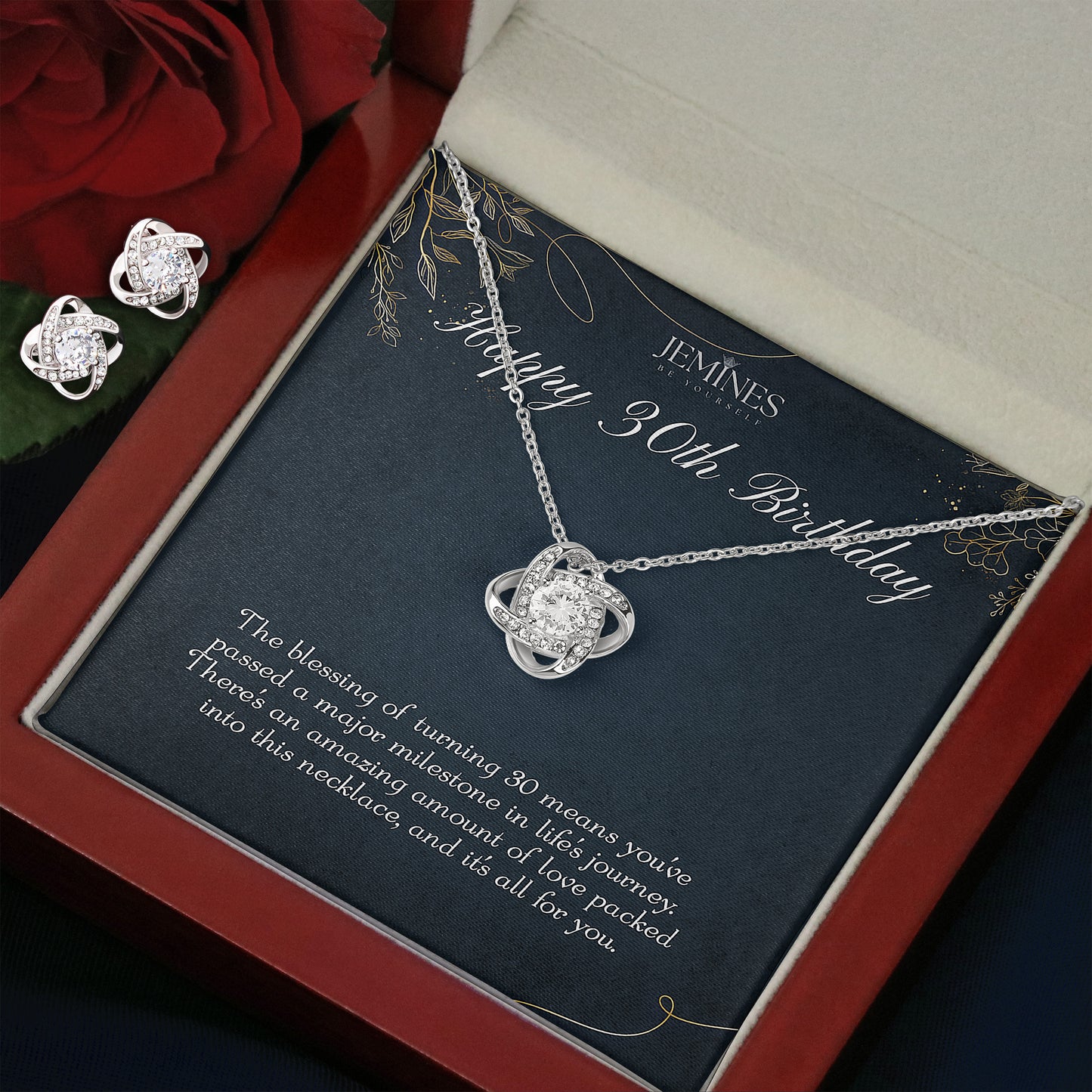 30th Birthday Love Knot Set Necklace Gifts