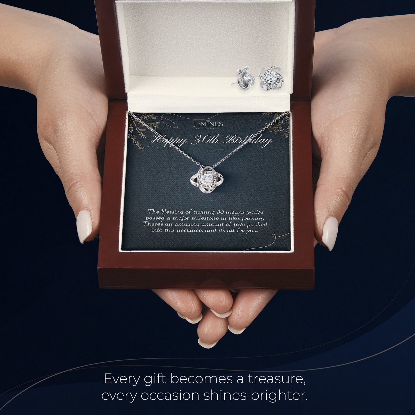 30th Birthday Love Knot Set Necklace Gifts