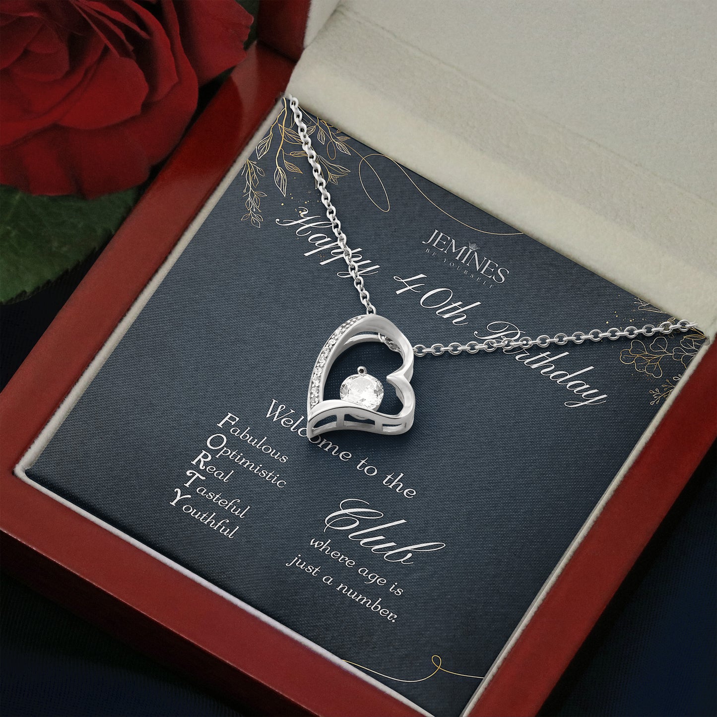 40th Birthday Forever Love Necklace Gifts