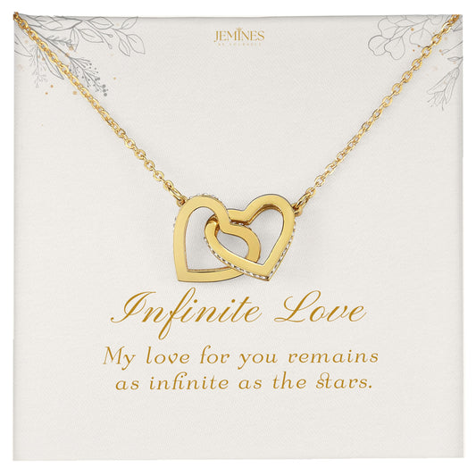 Interlocking Heart Gold Necklace Elegant Gifts