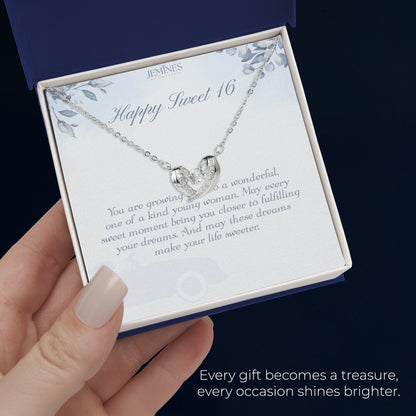 16th Birthday Wings Love Necklace Elegant Gifts