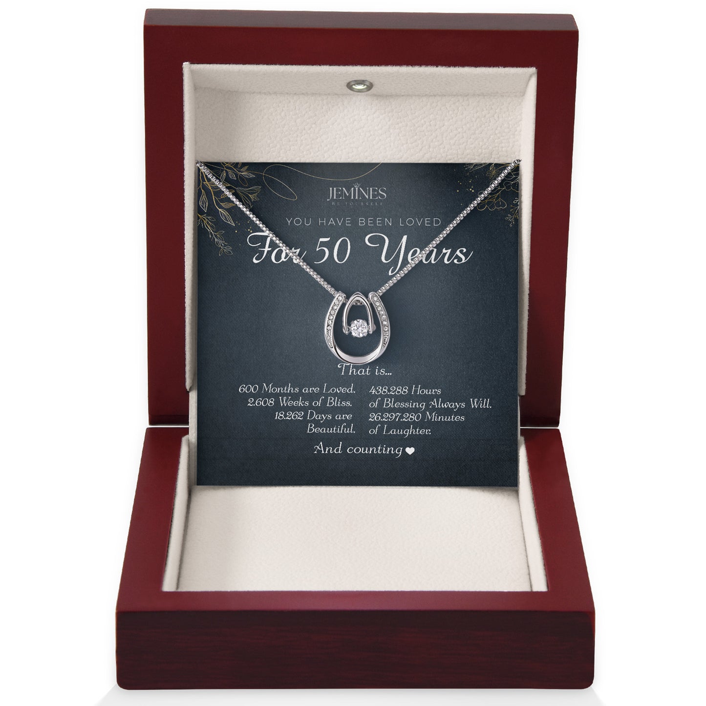 50th Birthday Lucky In Love Necklace Gifts