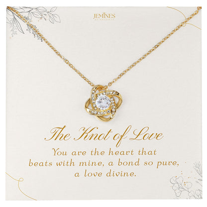 Love Knot Gold Necklace Elegant Gifts