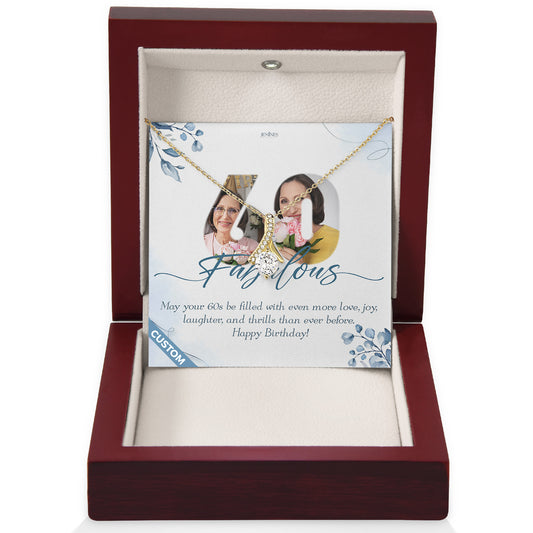 60th Birthday Alluring Gold Necklace Custom Gifts