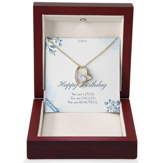 Birthday Forever Love Gold Necklace Custom Gifts