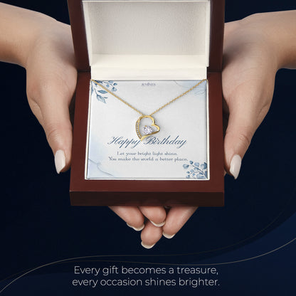Birthday Forever Love Gold Necklace Custom Gifts
