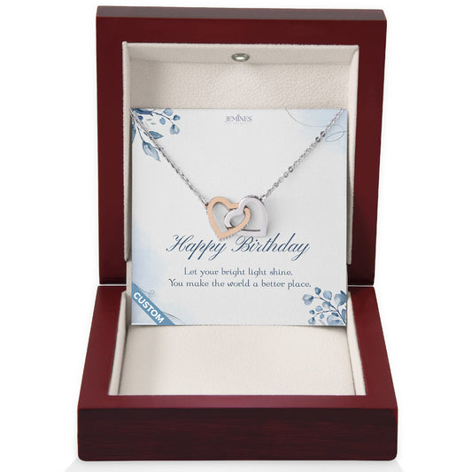 Birthday Interlocking Necklace Custom Gifts