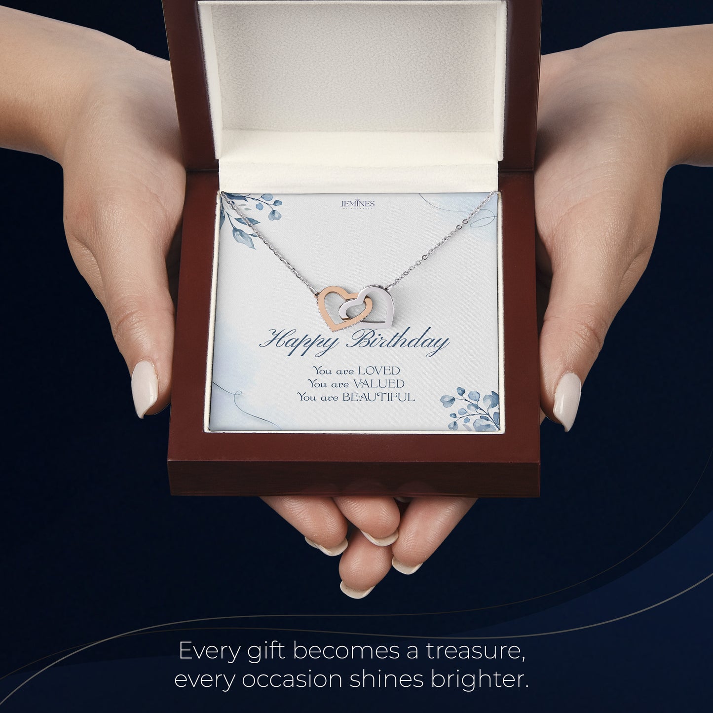 Birthday Interlocking Necklace Custom Gifts