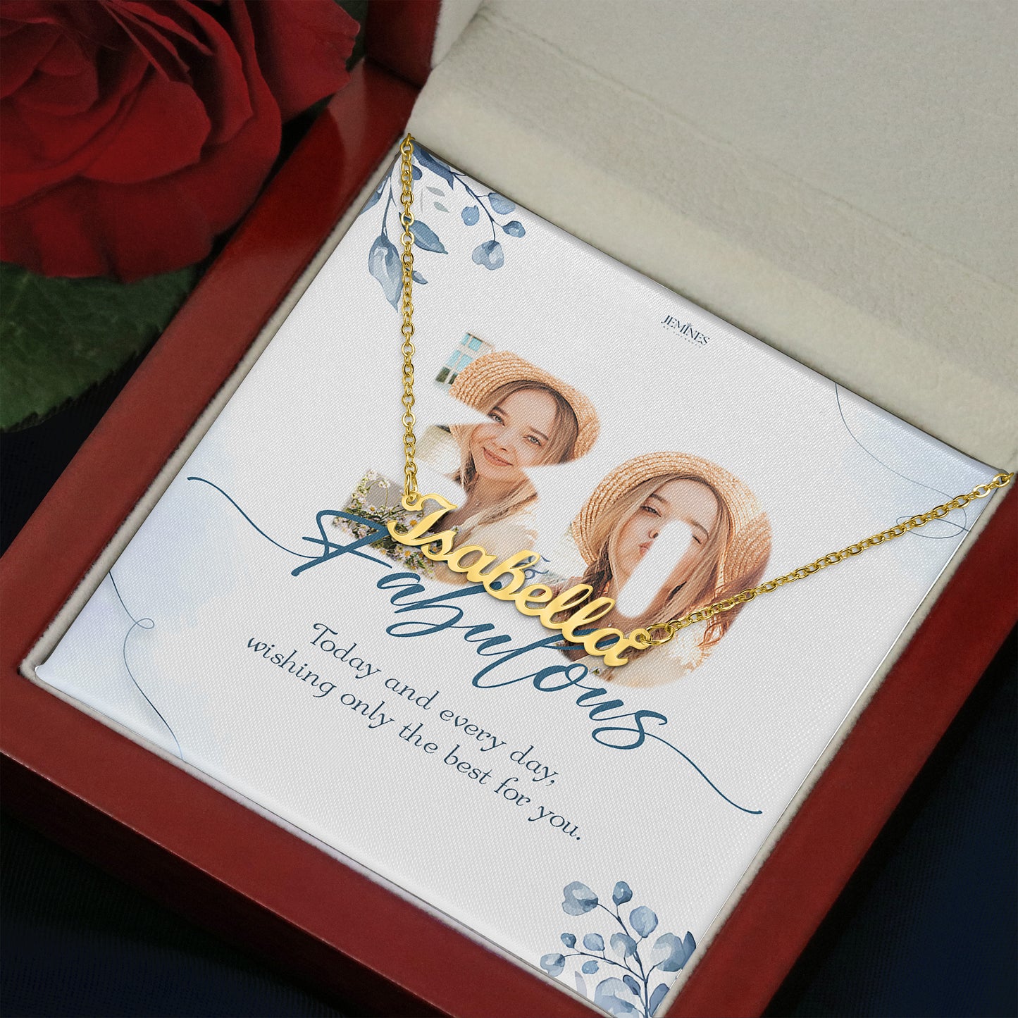 30th Birthday Name Gold Necklace Custom Gifts