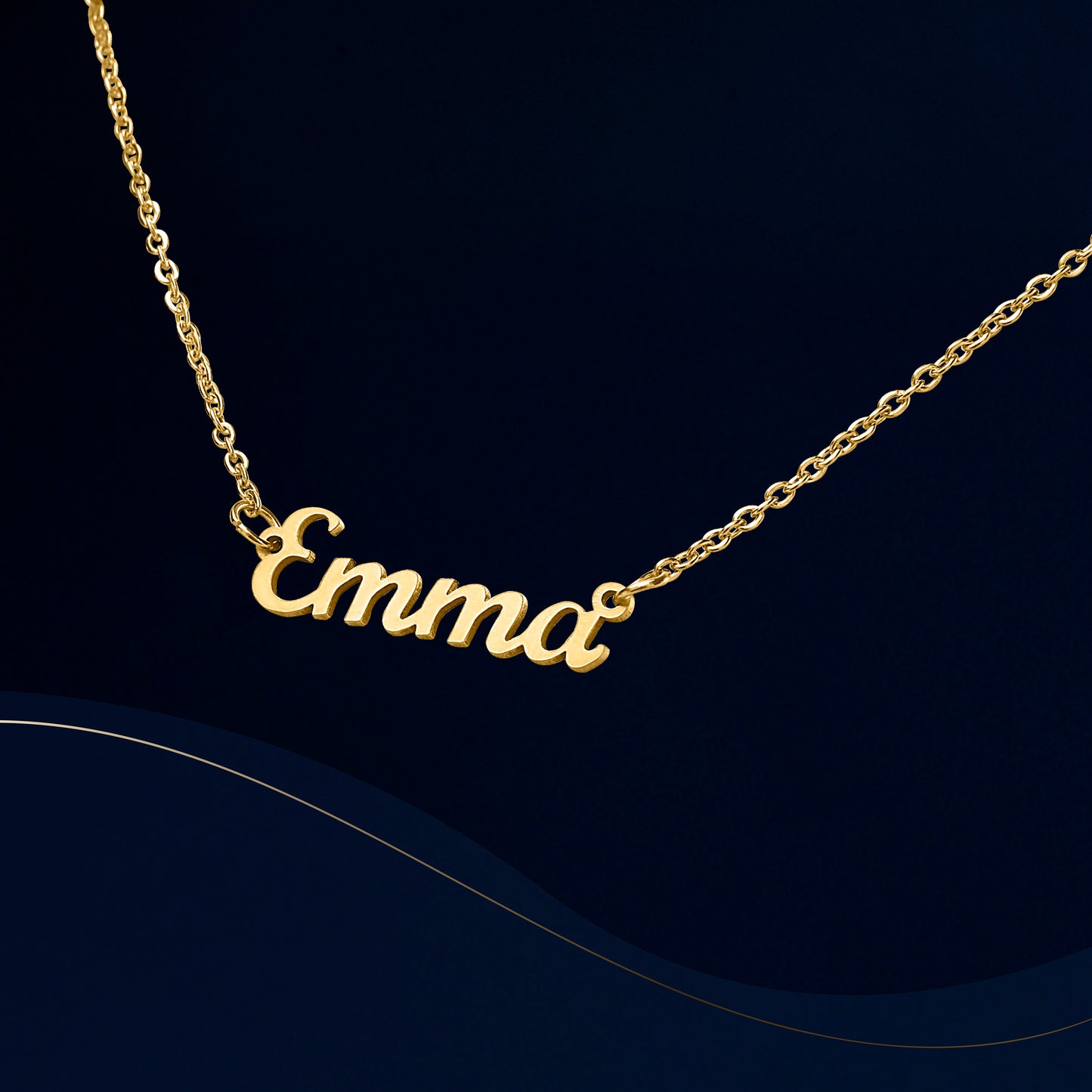 30th Birthday Name Gold Necklace Custom Gifts