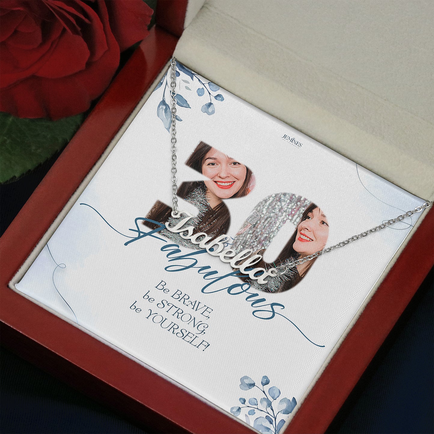 30th Birthday Name Necklace Custom Gifts